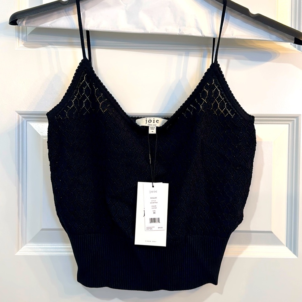 Joie knit tank top. Crop tank, banded knit bottom.